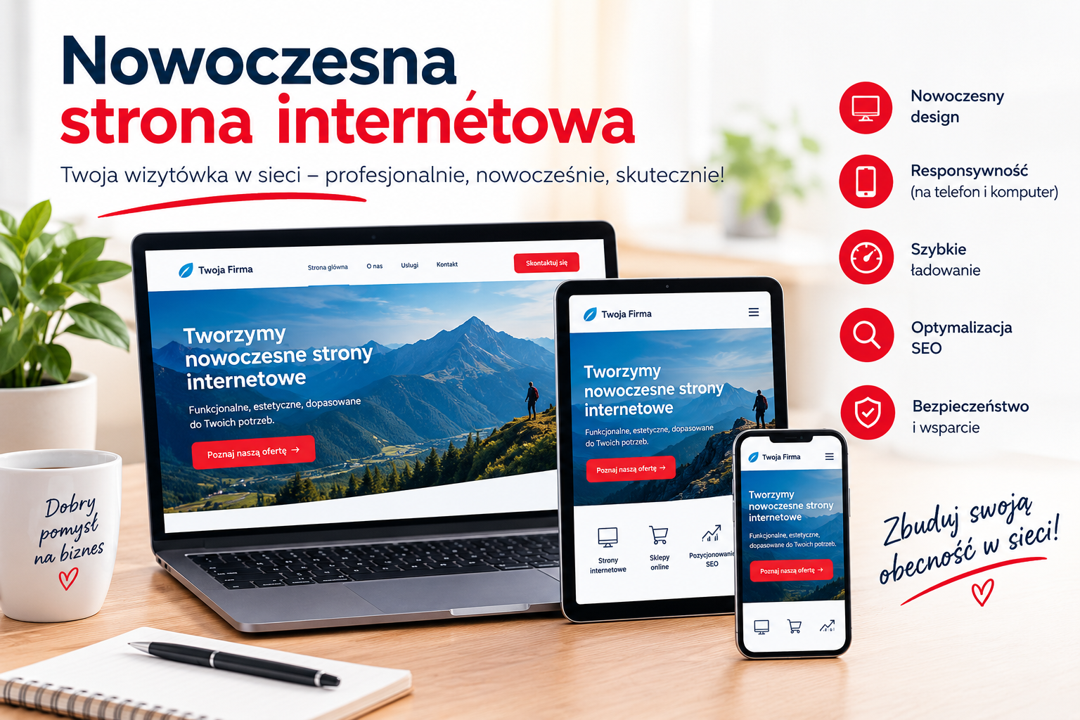owoczesna strona internetowa małej firmy